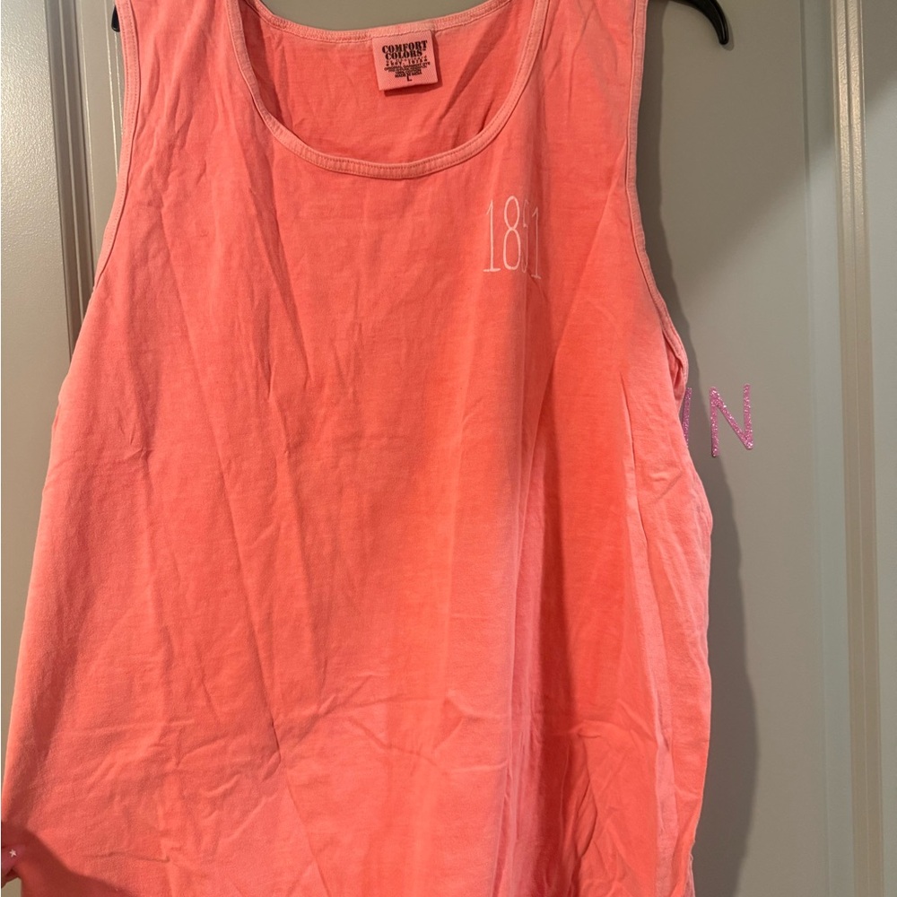 Alpha Delta Pi Comfort Colors Coral Tank Top